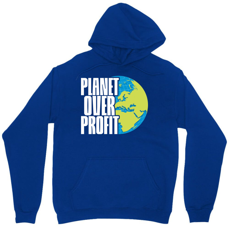 Planet Over Profit Earth Day Climate Change Green Unisex Hoodie by deteljaedverz | Artistshot