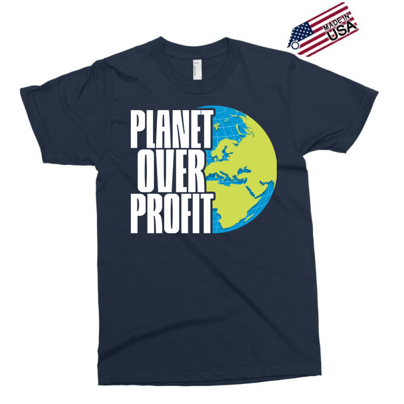 Planet Over Profit Earth Day Climate Change Green Exclusive T-shirt by deteljaedverz | Artistshot