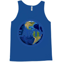 Planet Earth With America Gift Space Idea Aestheti Tank Top | Artistshot