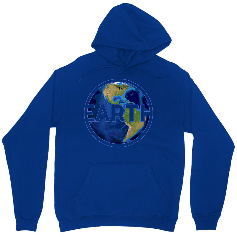 Planet Earth With America Gift Space Idea Aestheti Unisex Hoodie | Artistshot