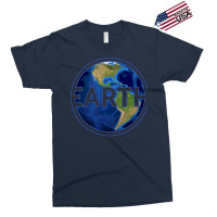 Planet Earth With America Gift Space Idea Aestheti Exclusive T-shirt | Artistshot