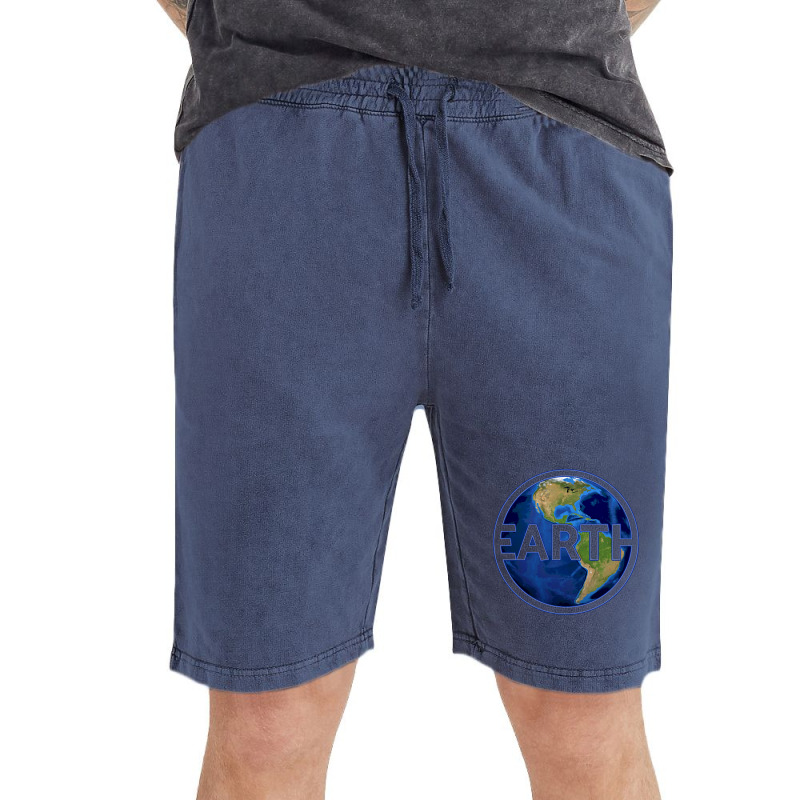 Planet Earth With America Gift Space Idea Aestheti Vintage Short | Artistshot