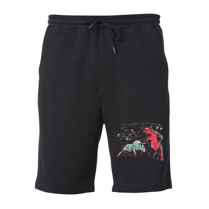 Bull Vs Bear Funny Fleece Short by reyhunmaatukg | Artistshot