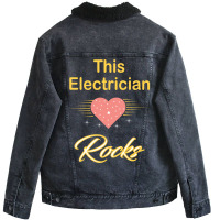 Electrician 20230215t020938865 Unisex Sherpa-lined Denim Jacket | Artistshot