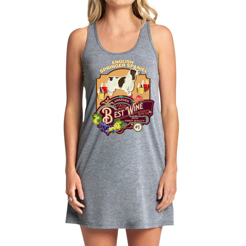 English Springer Spaniel Best Wine Dog Owner Wine Tank Dress by triunfmagonij | Artistshot