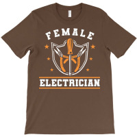 Female Electrician Lineman Stars T-shirt | Artistshot