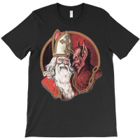 Krampus And Santa Christmas  (1) T-shirt | Artistshot