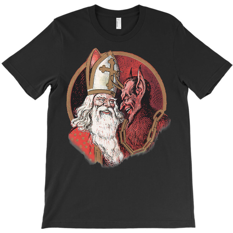 Krampus And Santa Christmas  (1) T-Shirt by hafeesoesoeq | Artistshot