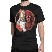 Krampus And Santa Christmas  (1) Classic T-shirt | Artistshot