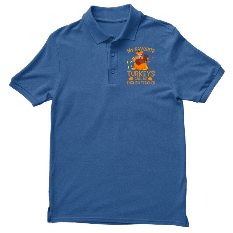 My Favorite Turkeys Call Me English Teacher Vintag Men's Polo Shirt by alipabrhianm | Artistshot