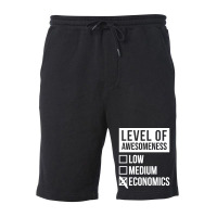 Funny Level Of Awesomeness Low Medium Gift Economi Fleece Short | Artistshot