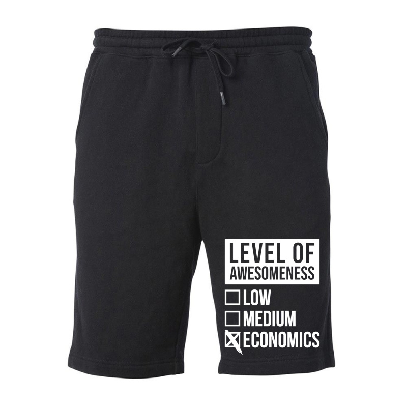 Funny Level Of Awesomeness Low Medium Gift Economi Fleece Short by gygmeidla2 | Artistshot