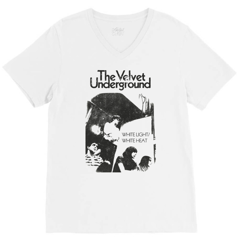 White Light White Heat [worn Look] V-Neck Tee by znaidiativot | Artistshot