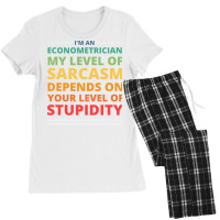 Im An Econometrician My Level Of Sarcasm Depends O Women's Pajamas Set | Artistshot