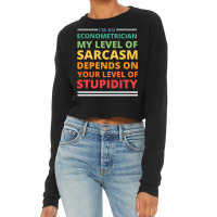 Im An Econometrician My Level Of Sarcasm Depends O Cropped Sweater | Artistshot