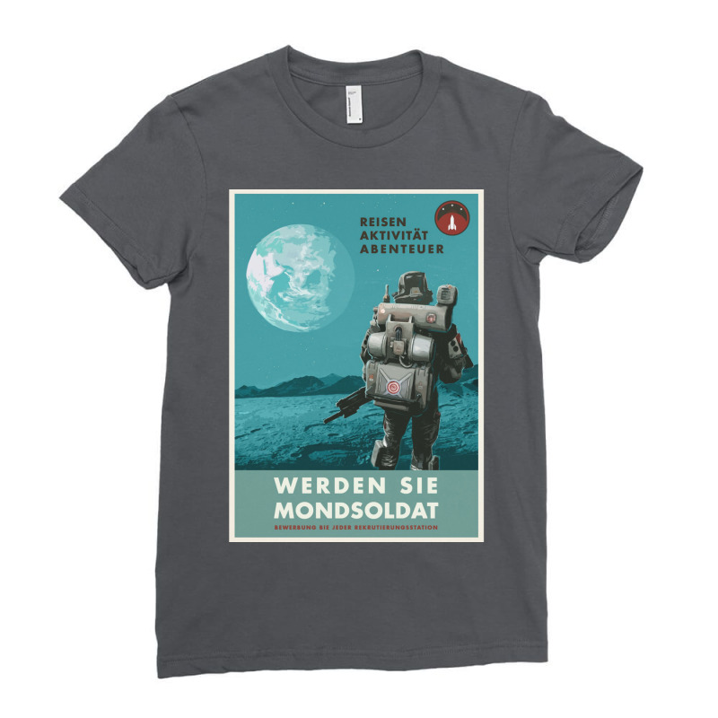 Wolfenstein Propaganda Adventure Poster Ladies Fitted T-Shirt by awoobeczet | Artistshot