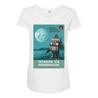 Wolfenstein Propaganda Adventure Poster Maternity Scoop Neck T-shirt | Artistshot