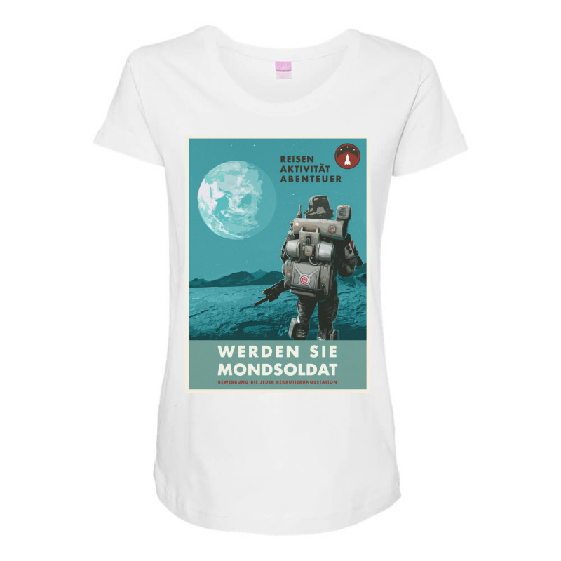 Wolfenstein Propaganda Adventure Poster Maternity Scoop Neck T-shirt by awoobeczet | Artistshot