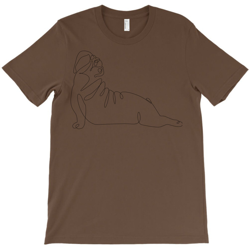 One Line English Bulldog Upward Facing Dog Funny T-shirt | Artistshot