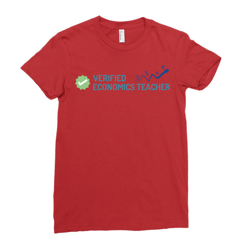 Verified Economics Teacher Aesthetic Ladies Fitted T-Shirt by saliweathinsc | Artistshot