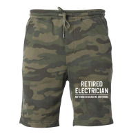 Funny Retired Electrician Gift Retired Electrician Fleece Short | Artistshot