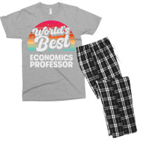 Worlds Best Economics Professor 70s Men's T-shirt Pajama Set | Artistshot