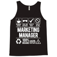 Marketing Manager Job White Green Tank Top | Artistshot