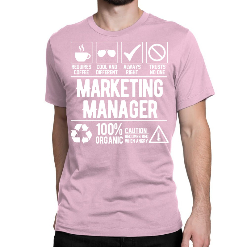 Marketing Manager Job White Green Classic T-shirt by animninovaf | Artistshot