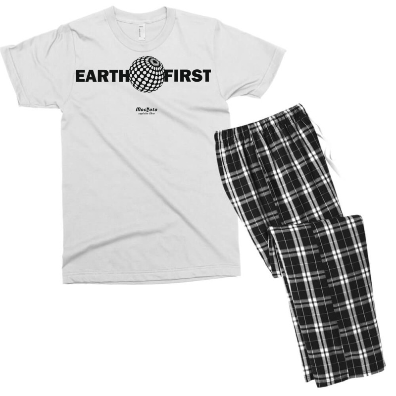 Earth First Quote Men's T-shirt Pajama Set by kosicnarwarw | Artistshot