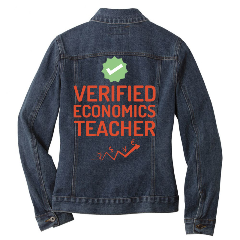 Verified Economics Teacher Hipster Travel Ladies Denim Jacket by animninovaf | Artistshot