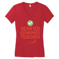 Verified Economics Teacher Hipster Travel Women's V-neck T-shirt | Artistshot