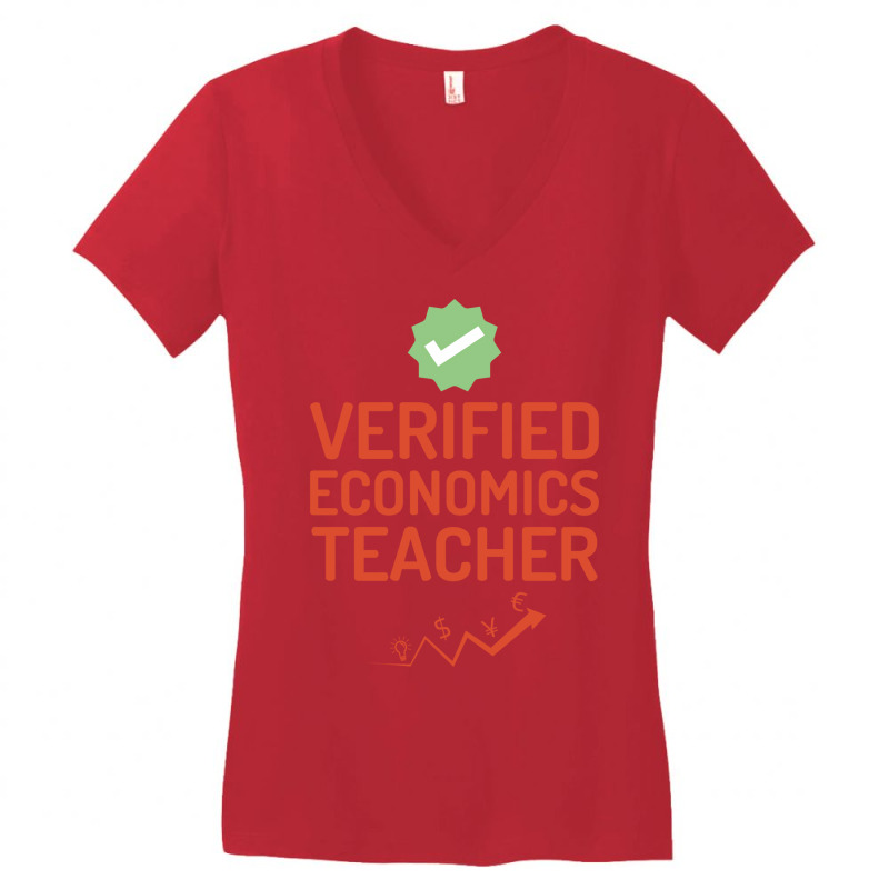 Verified Economics Teacher Hipster Travel Women's V-Neck T-Shirt by animninovaf | Artistshot