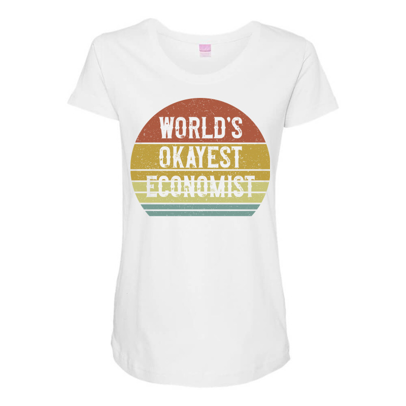 Worlds Okayest Economist Girl Maternity Scoop Neck T-shirt by efrancikag | Artistshot