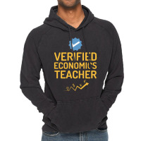 Verified Economics Teacher Humor Yellow Vintage Hoodie | Artistshot