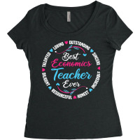 Best Economics Teacher Ever Stars Women's Triblend Scoop T-shirt | Artistshot