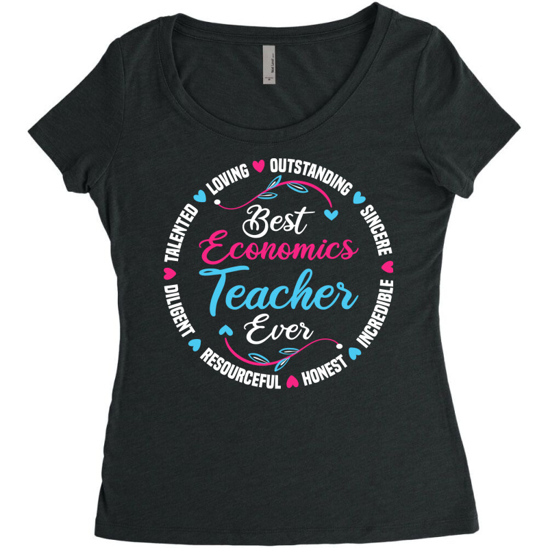 Best Economics Teacher Ever Stars Women's Triblend Scoop T-shirt by naizaibubnelw | Artistshot