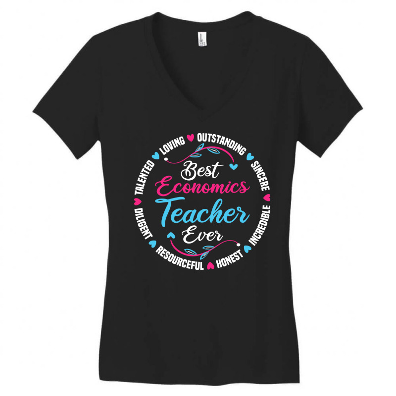 Best Economics Teacher Ever Stars Women's V-Neck T-Shirt by naizaibubnelw | Artistshot