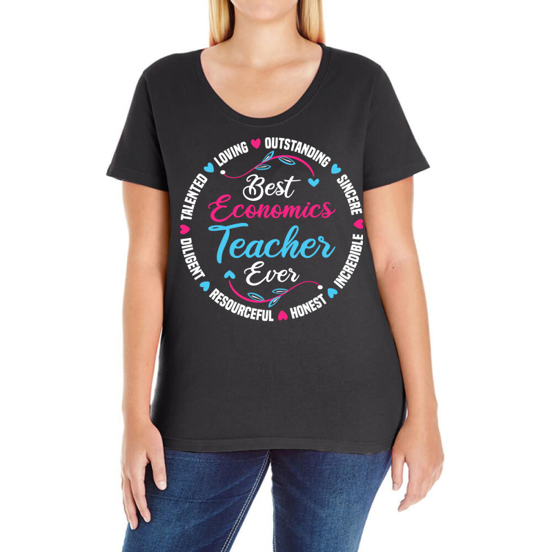 Best Economics Teacher Ever Stars Ladies Curvy T-Shirt by naizaibubnelw | Artistshot