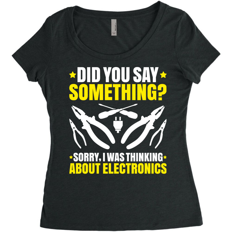 Electrician Lineman Wireman Electronics Technician Women's Triblend Scoop T-shirt by kusniabroder6 | Artistshot