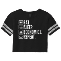 Eat Sleep Economics Repeat Cool Scorecard Crop Tee | Artistshot