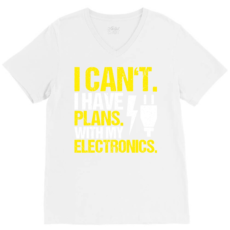 Electrician Lineman Wireman Electronics Technician V-Neck Tee by dijesasherzua | Artistshot