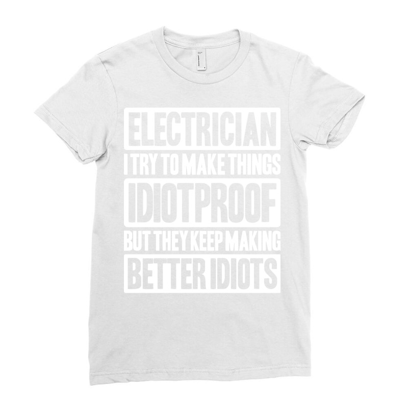 Electrician Lineman Wireman Electronics Technician Ladies Fitted T-Shirt by laycoainthr | Artistshot