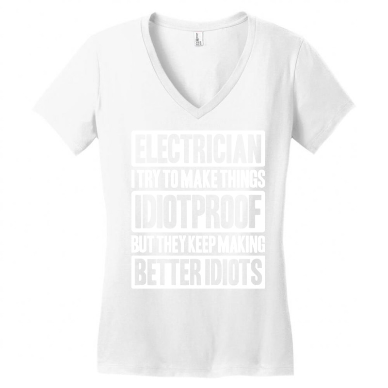 Electrician Lineman Wireman Electronics Technician Women's V-Neck T-Shirt by laycoainthr | Artistshot