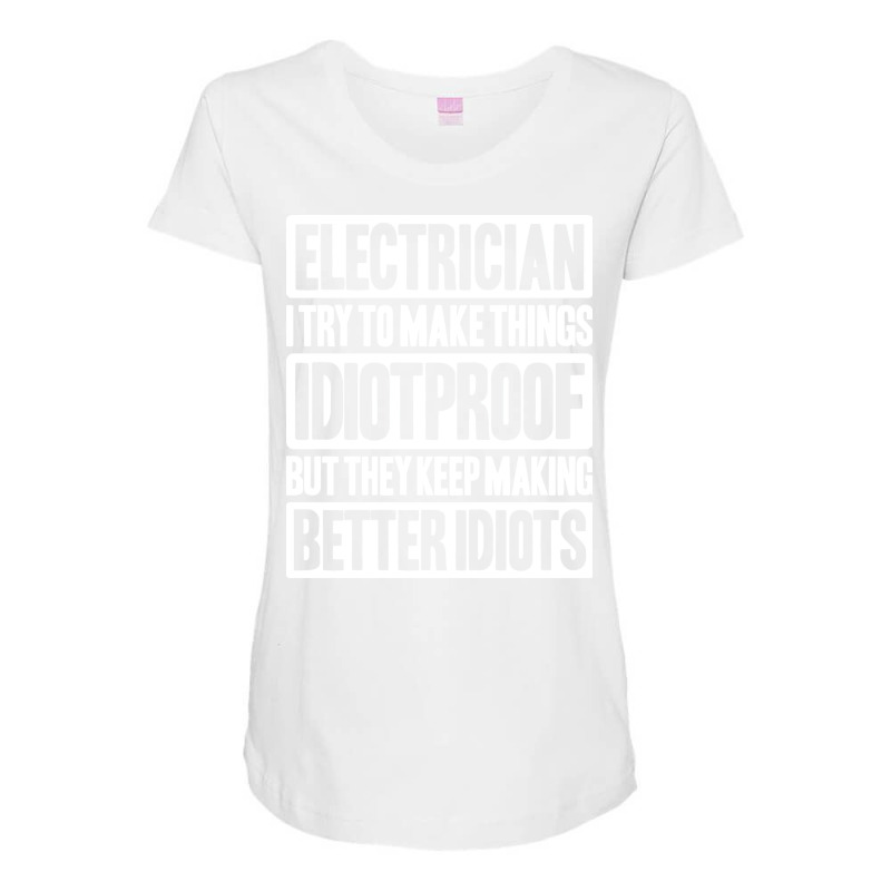 Electrician Lineman Wireman Electronics Technician Maternity Scoop Neck T-shirt by laycoainthr | Artistshot