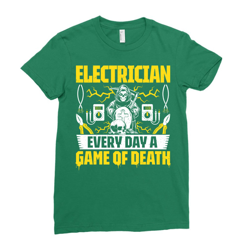 Electrician Lineman Wireman Electronics Technician Ladies Fitted T-Shirt by roistefalis0 | Artistshot