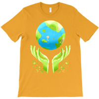 Two Hands Holding The Earth For Earth Day Travel T-shirt | Artistshot