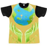 Two Hands Holding The Earth For Earth Day Travel Graphic T-shirt | Artistshot