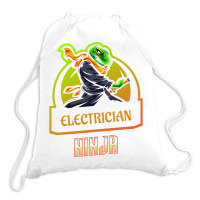 Electrician Ninja Love Drawstring Bags | Artistshot