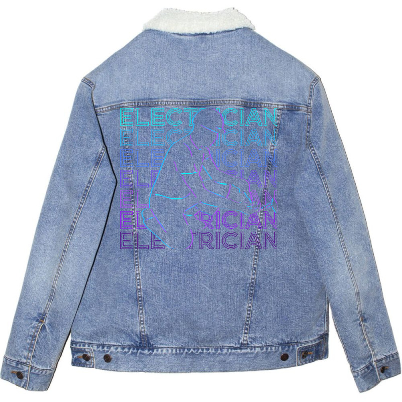 Electrician Retro Gift Trending Unisex Sherpa-lined Denim Jacket | Artistshot