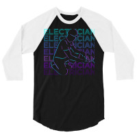 Electrician Retro Gift Trending 3/4 Sleeve Shirt | Artistshot